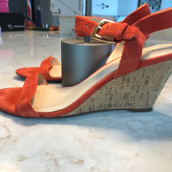 Orange Nine West Pumps Size 8 - Picture 2 of 5